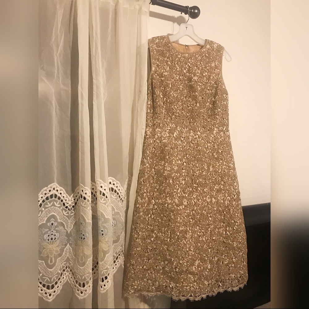 Michael Kors - Knee Length Dress - Lace/Burlap